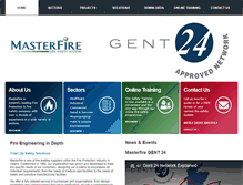Tablet Screenshot of masterfire.ie